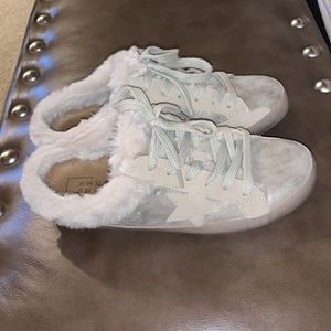 Sherpa slip on sneakers